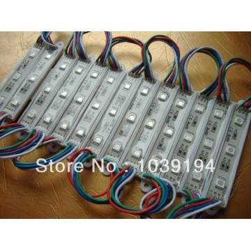 100pcs courlorful 5050 3 LED Modules RGB Waterproof IP68DC12V,LED channel letter High Brightness free mail