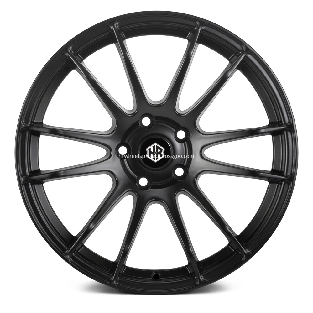 H R Tech Wheels Hre52 Matte Black Front