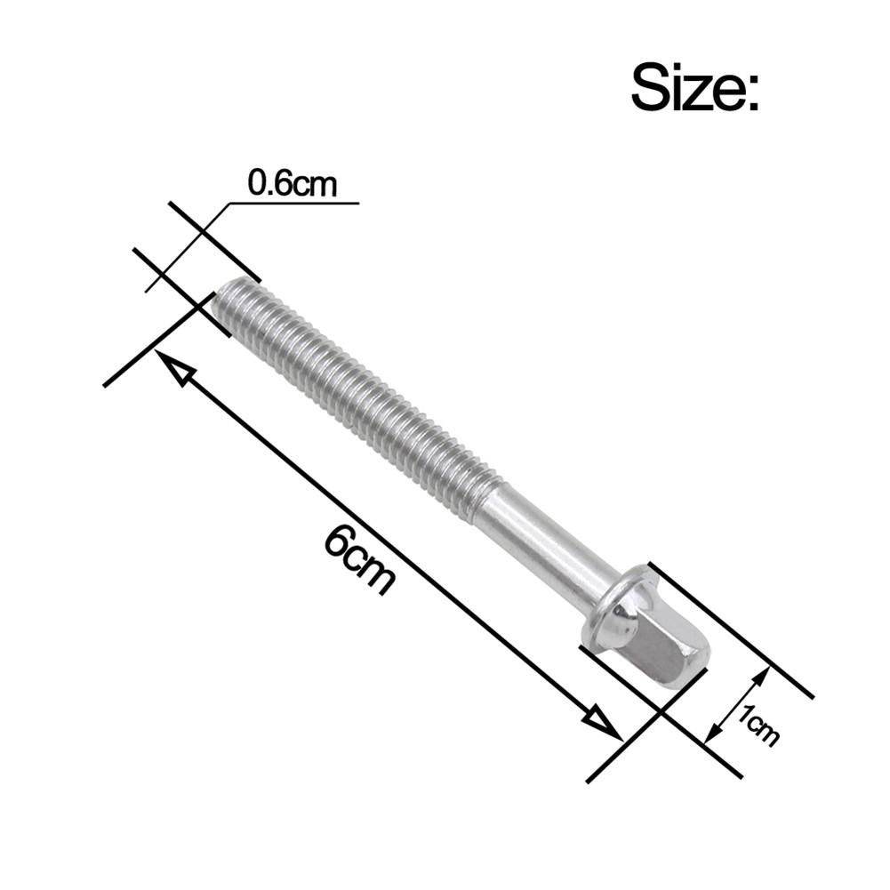 Snare Drum Tension Rods Short Screws Bolts Hand Musical Percussion Instrument Replacement Parts Accessories