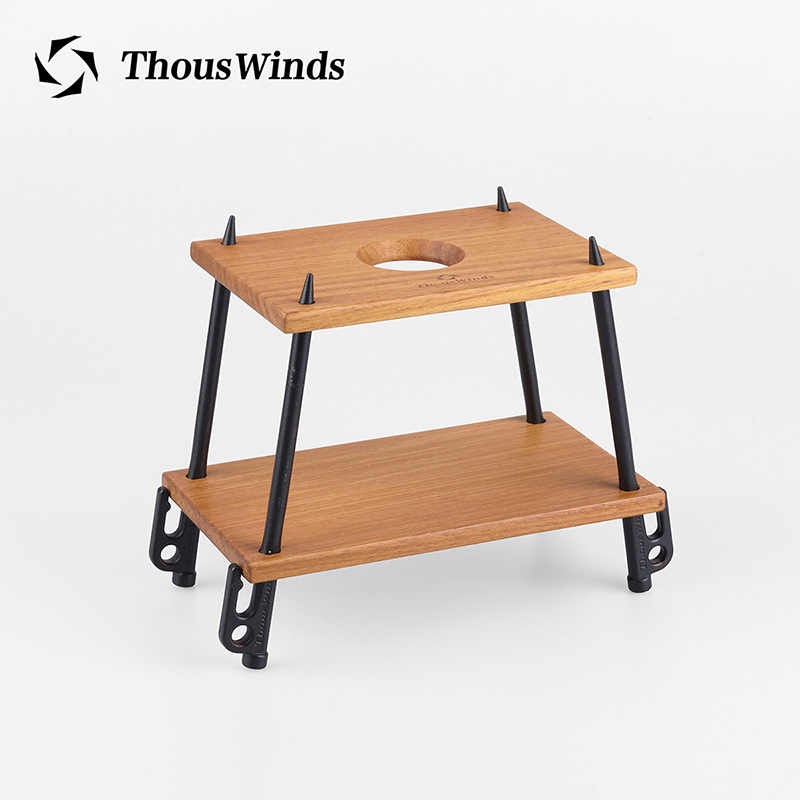 Thous Winds Outdoor solid wood coffee table outdoor camping hand coffee holder coffee drip filter holder