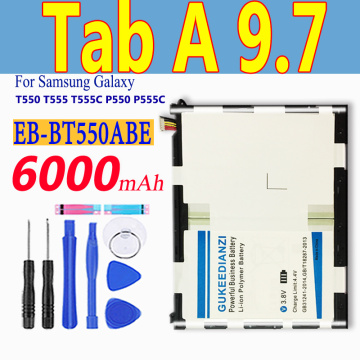 GUKEEDIANZI EB-BT550ABA EB-BT550ABE Battery For SAMSUNG Galaxy Tab A 9.7 SM-T550 SM- T555 A S Pen SM-P550 SM-P555 Battery Tools
