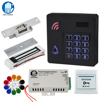 OBO RFID Door Access Control System Kit Set IP68 Waterproof Keypad Reader With Electronic Control Door Locks + Power Supply Outd