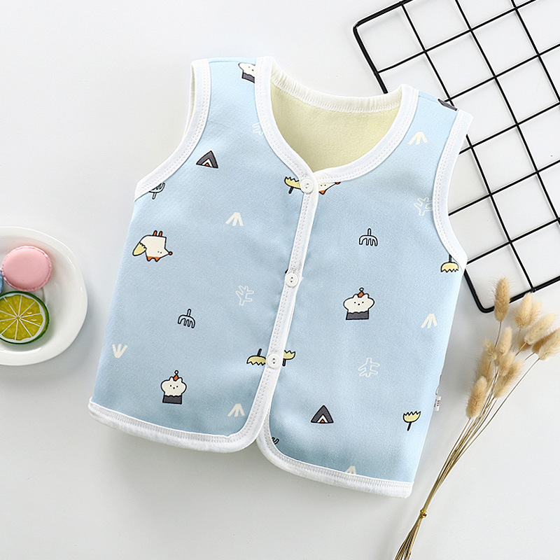 Boys Girls Vest 2020 New Autumn Winter Baby Boy Velvet Vest Cartoon Children's Waistcoat Children Warm Cardigan Vest Kids Jecket