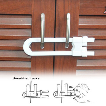 U Shape Cabinet Locks Children Protection Cupboard Security Door Lock Safe Doorways Gates Saftey Baby Safety Lock Kids Child Saf