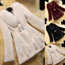 куртка зимняя женская 2020 coat elegant warm coat solid color slim fashion coat long coat winter coat jacket woman faux fur 2020