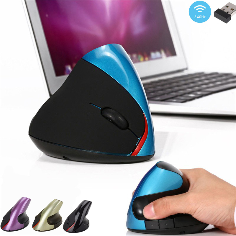 Rechargeable Ergonomic Vertical Wireless Mouse with Usb Receiver 800 1200 1600 DPI Ergonomico Raton Inalambrico Ordenador Mice