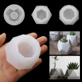 Mini Silicone Plant Pot Molds Form Arts Craft Polygonal Casting Moulds DIY Succulent Flowerpot Clay Mold 3 Styles Concrete Mould