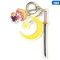 Anime Demon Slayer Blade Acrylic Keychain Pendant Pendant Key Chain Accessories Figure Plastic Trendy