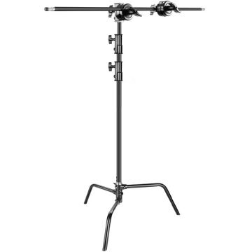 Neewer Photo Studio Heavy Duty 10 feet Adjustable C-Stand 3.5 feetHolding Arm 2 Pieces Grip Head for Video Reflector Monolight