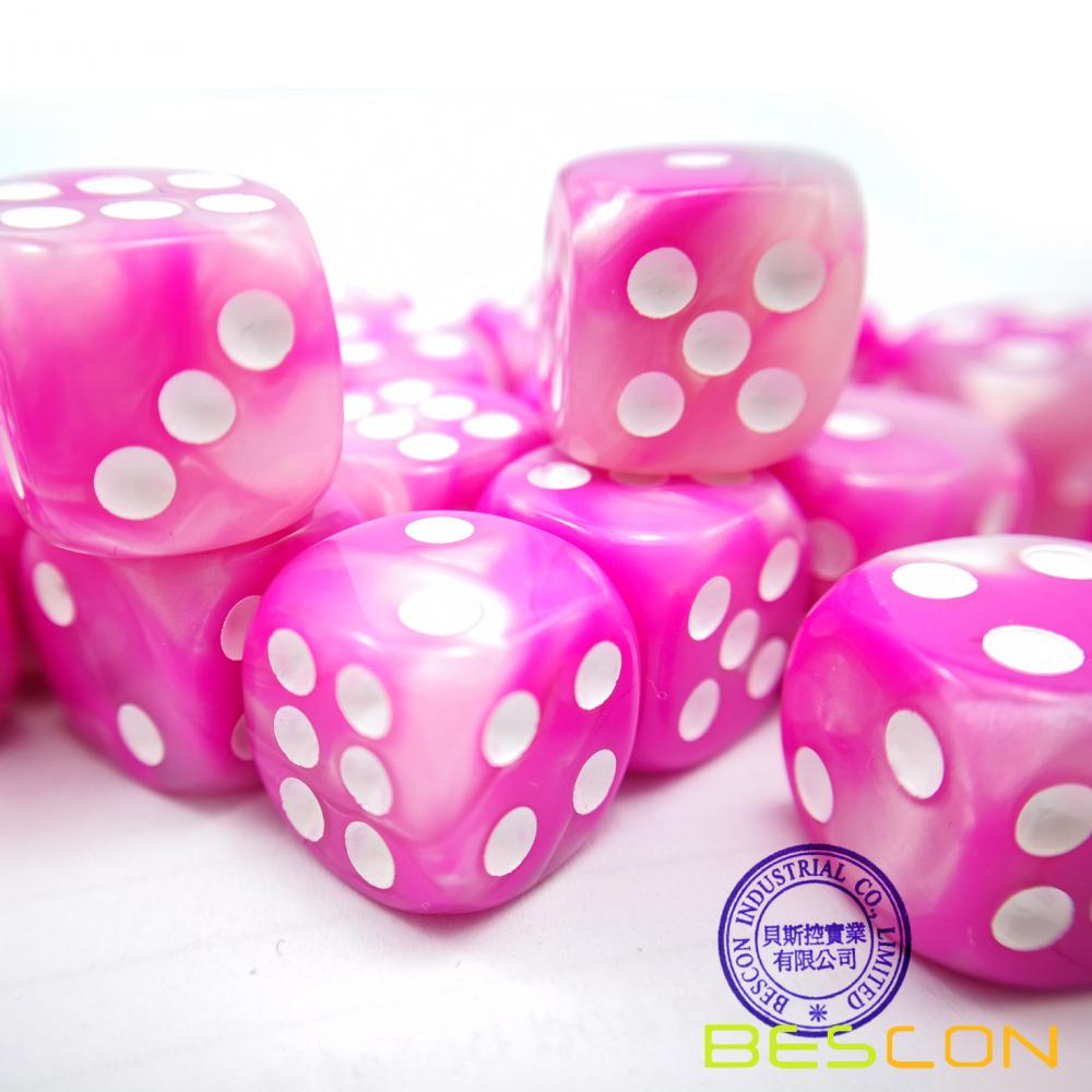 12mm Two Tone Counters Dice Flower Colors 6