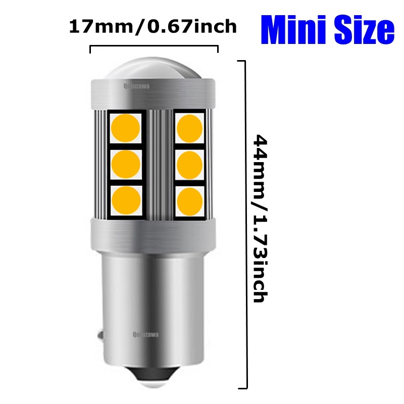 2Pcs 1156PY 7507 BAU15S PY21W 3030 Chips LED Car Turn Signals Light Auto Direction Indicator Lamp Side Marker Bulb Amber Yellow