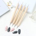 1pcs Dual Heads Wooden Dotting Pen Pro Rhinestones Gems Picker Pencil Nail Art Dotting Tools Manicure Nail Accessories SANAO10