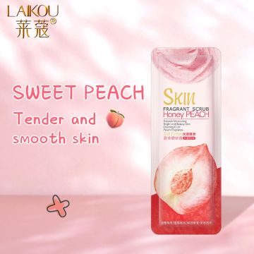 LAIKOU Portable Peach Body Scrub Cream Face Scrub Cleansing Whitening Go Cutin Dead Skin Treatment Acne Moisturizing Body Care