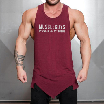 Muscle guys Brand Clothing Gyms Sleeveless Shirt Bodybuilding Tank Tops Men's Summer Fitness Vest Casual O-neck Men Tank Tops