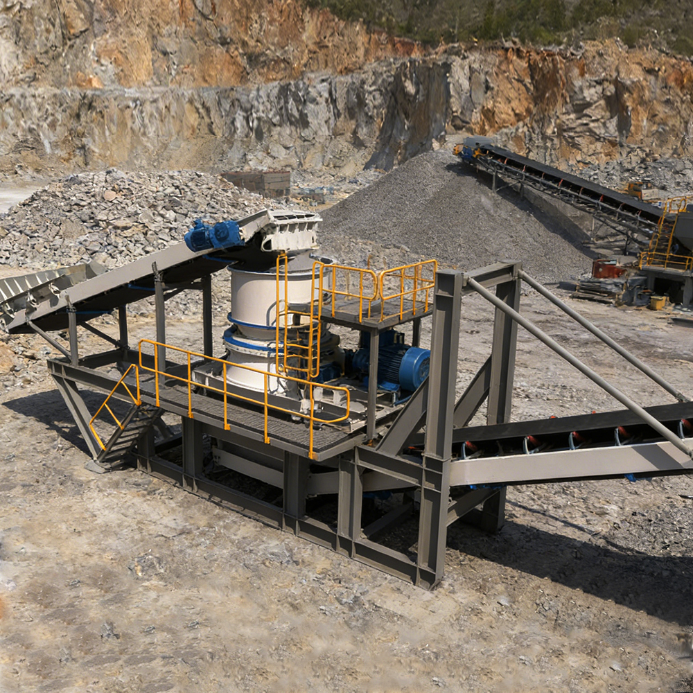 open pit mine temporary crusher
