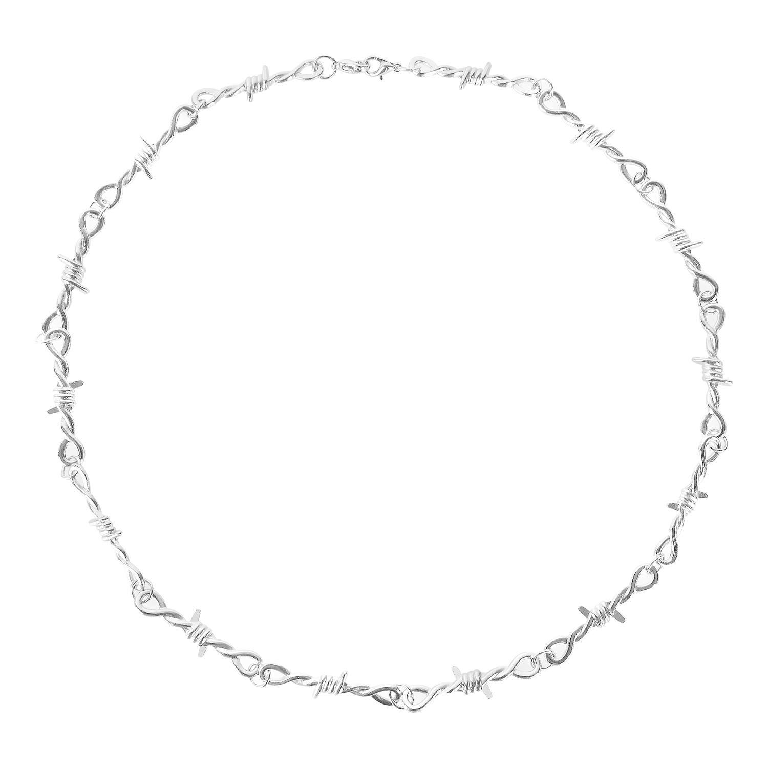 Punk Wire Brambles Iron Unisex Choker Necklace Women Hip-hop Gothic Style Barbed Wire Little Thorns Chain Choker