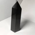 1PC Natural obsidian obelisk point quartz crystal wand healing 550-600g