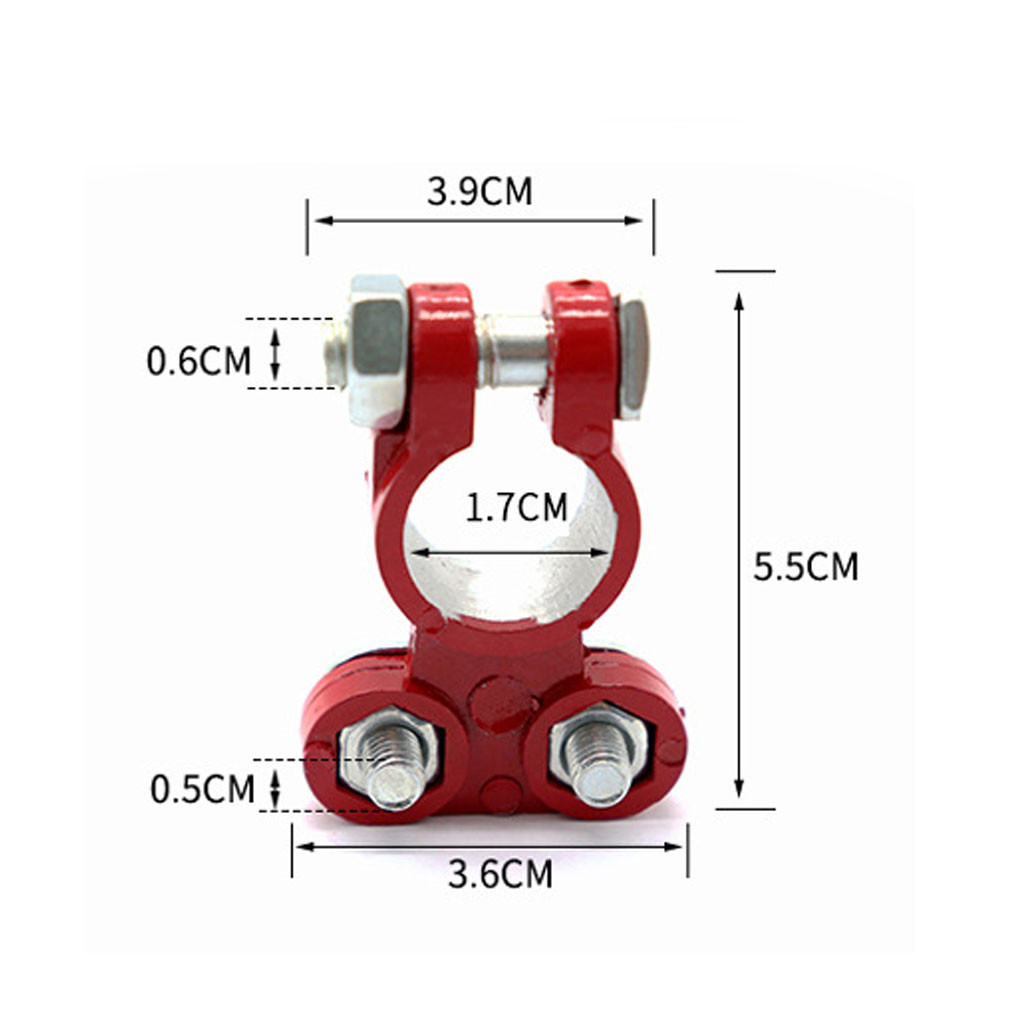 New 2 Pieces Automotive Car Boat Truck Battery Terminal Clamp Clip Connector pile head will not break corrosion resistance#D