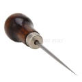 Awl Pricker Hole Maker Tool Punch Sewing Stitching Leather Craft Wooden Handle Drop Shipping