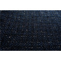 Free ship navy with shinning line weaved tweed fabric price for 1 meter