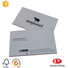 Custom thick business card with black printing