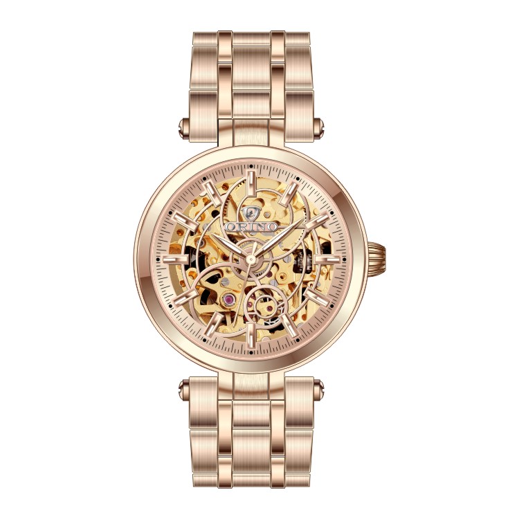 rose gold mechanical watch 