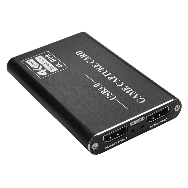 4K HDMI to USB 3.0 1080P Video Capture Card for OBS Game Live Streaming Plug and Play Without Driver Software(Gray)