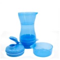 2-in-1 Pet Water & Food Bottle Portable Outdoor Drinker for Dogs Cats Water Bottle Cup with Bowl Travel Water Dispenser Feeders