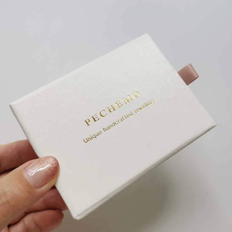 Custom Jewellry Logo Print Business Paper Drawer Cardboard Boxes+LuxuryPackaging Chic Pouches