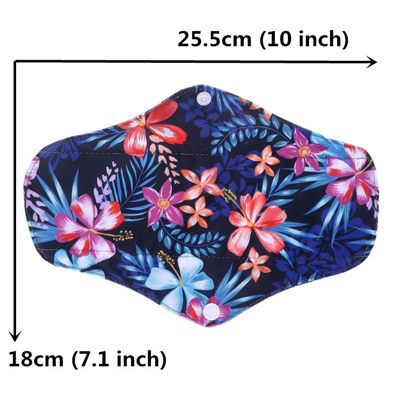 [simfamily]10Pcs Reusable Waterproof Regular Flow Menstrual Sanitary Cloth Pads Bamboo Inner,Mixed Color,Wholesale Selling