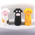 1x Cute Cat Paw Silicone Nipper Cover Protective Sleeve For Nail Cuticle Scissors Manicure Pedicure Tools Dead Skin Tweezers Cap