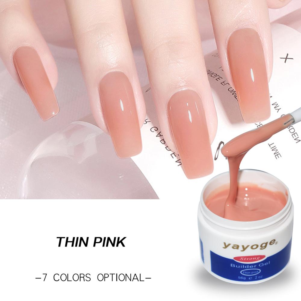 Yayoge 56ml Nail Builder Gel Nails Extension Soak off UV Gel Polish Acrylic Poly Nail Gel Art for Finger Extension