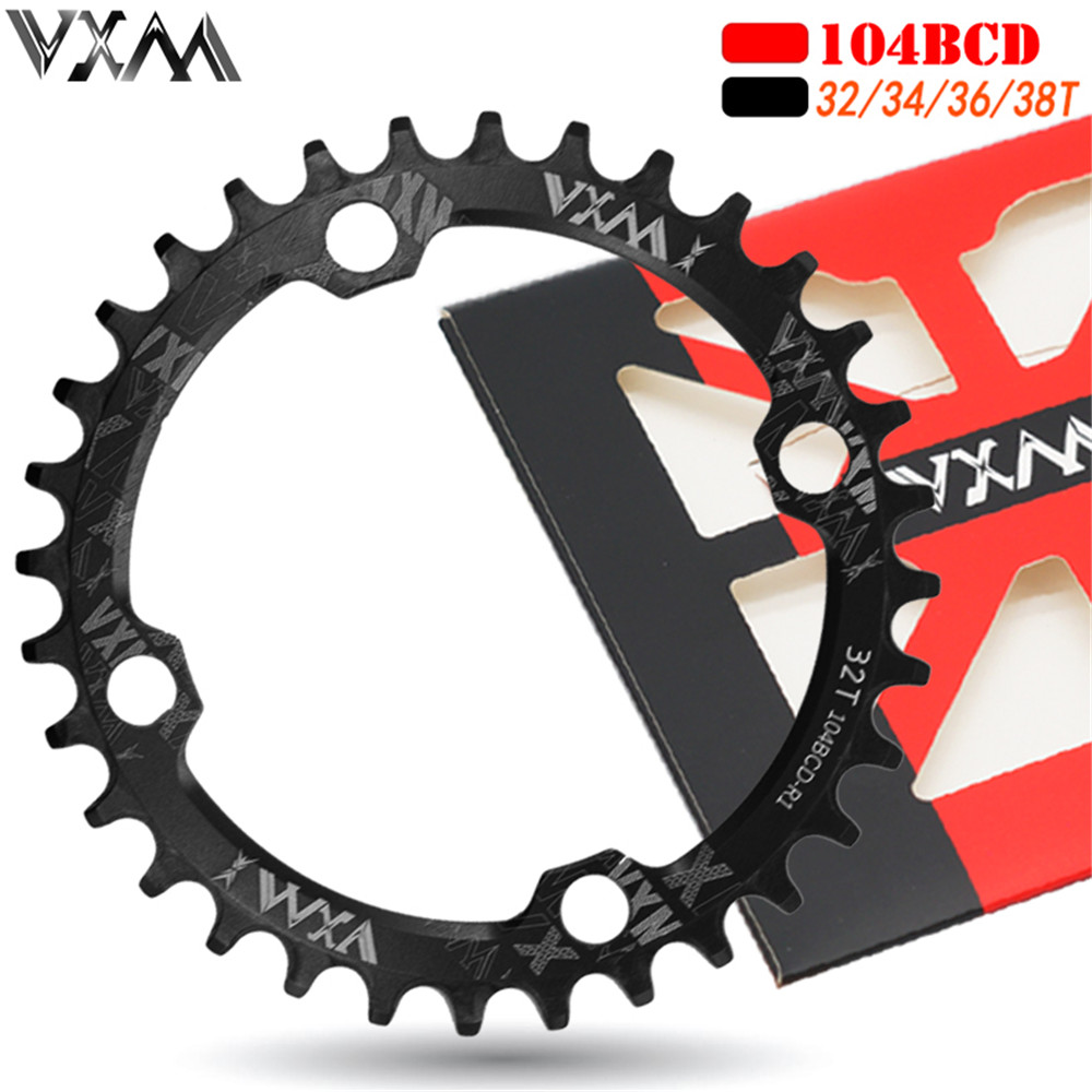 VXM Narrow Wide Bike Chainring 104BCD MTB Crankset Aluminum Alloy Chainwheel 32T 34T 36T 38T Round Crank Set Road Bicycle Parts