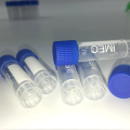 1.8ml Plastic Centrifuge Test Tube Vial Container Self Standing With Blue Screw Cap 100PCS