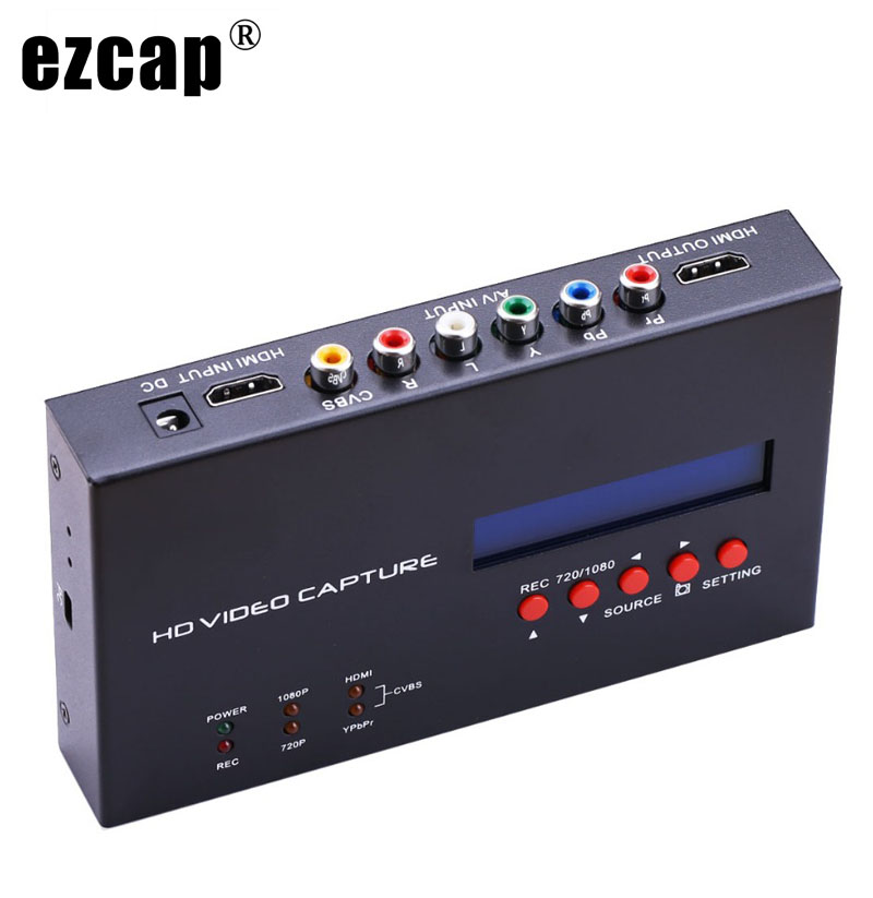 Ezcap 283S HDMI AV CVBS YPbPr Video Capture Card Time Scheduled Recording Box 1080P for XBOX PS4 Switch Game Record Live Stream