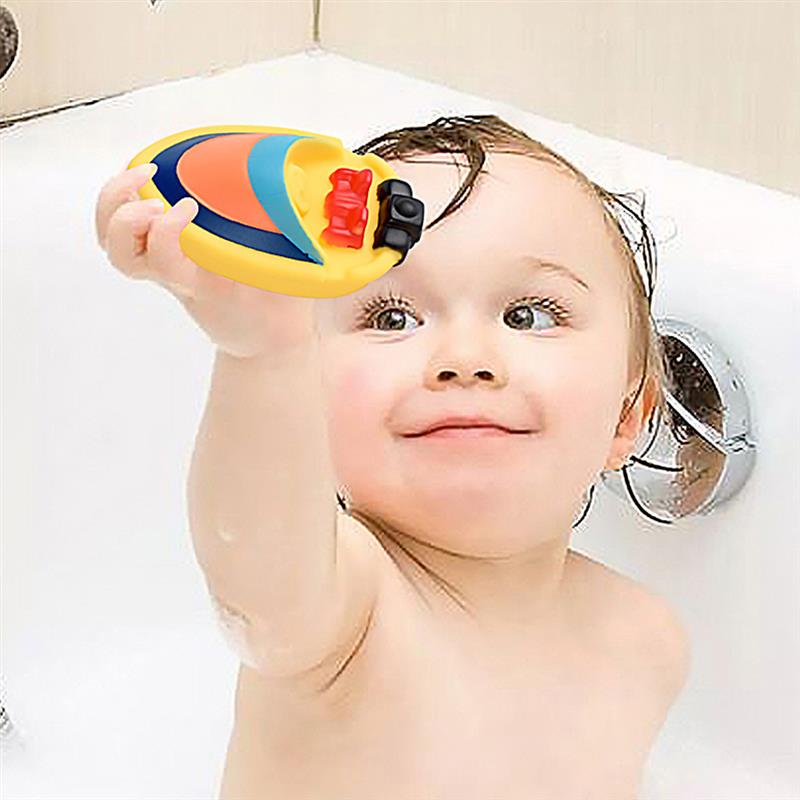 6pcs Cartoon Funny Baby Bath Toy Boat Bath Toys Water Squirt Toys Squeeze Spraying Beach Bathroom Swimming Pool Toys For Kid