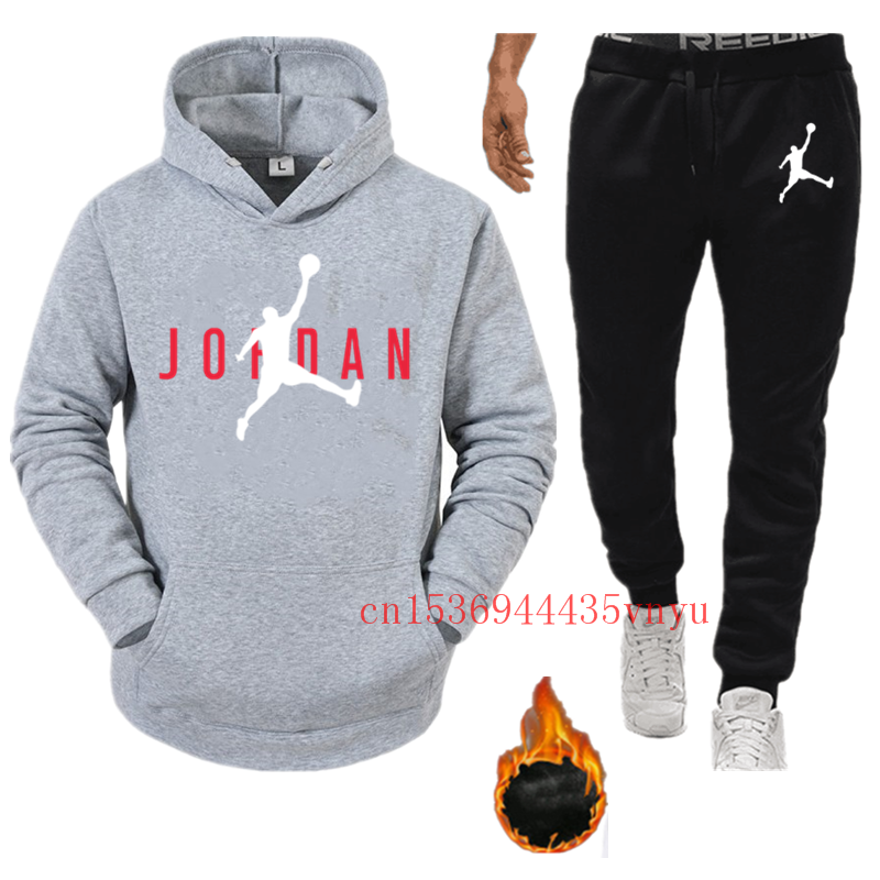 2020 Fall Set Fashion Hooded Sweatshirt 2 Piece Set Sportswear Brand Clothing Men's Fashion Casual Sportswear Hoodie + Pants