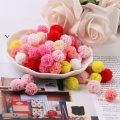 60-120Pcs 15mm Korea Lace Ball DIY Gauze Elastic Flower Pompoms Craft Plush Mesh Pendant For Hairpins Jewelry Making Accessories