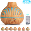 New 400ml Wood Essential Oil Diffuser Ultrasonic USB Air Humidifier with 7 Color LED Lights remote control Office Home difusor