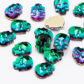 20pcs Nail Decorations Rhinestones Glass Colorful Skull Decor Shape Gem Stones For Nail 3D Decorations