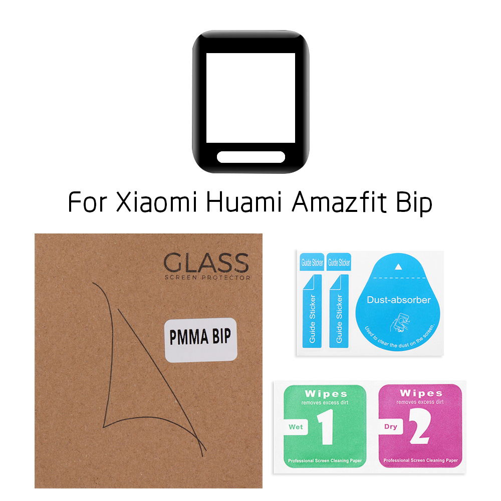 1/2pcs 3D Curved Edge Protective Film for xiaomi Amazfit Bip Full Cover Screen Protector For Huami Amazfit Bip Watch Accessories