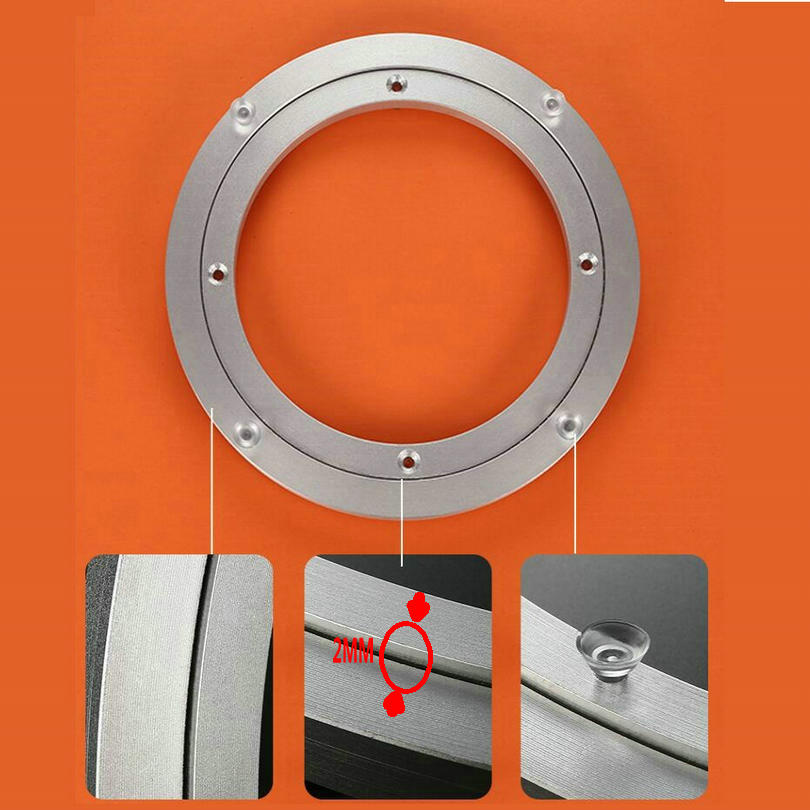 HQ 8 Sizes LUXURY Round Shape Turntable Plate Smooth Swivel Plate Aluminium Alloy Rotating Table Bearing Lazy Susan Plate