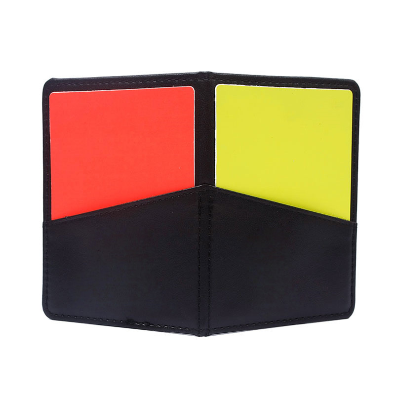 Portable Sport Football Soccer Referee Wallet Notebook with Red Card and Yellow Card Football Accessories Team Sports