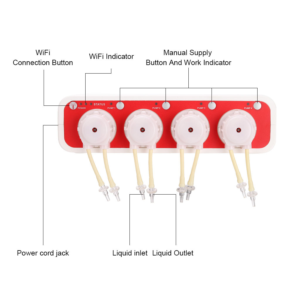 JEBAO WiFi Automatic Dosing Pump Doser 3.4 Remote Control Programmable Marine Aquarium