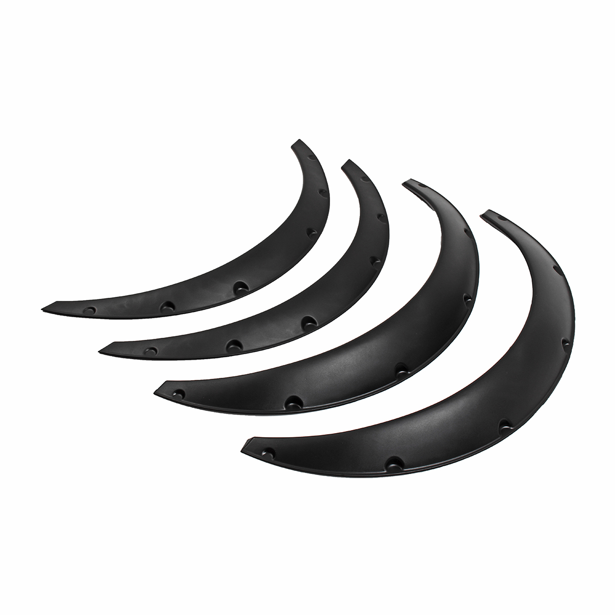 4PCS 90mm Universal Car Fenders Kit Flares Wheel Arch Trim Strip Eyebrow Protector Cover Automobiles Replacement Parts Black