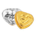 60 Cake Baking Pan Disposable Heart Shaped Aluminum Foil Bake Tray Mini Bakeware Tools Patisserie Cupcake Muffin Making Cup Pans