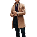 Solid Trench Coat Mens Jacket 2020 New Autumn Brand Top Jackets Men Casual Loose Long Warm Thick Male Windbreaker Business Coats