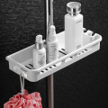 Shower Storage Rack Organizer Bathroom Pole Shelves Shampoo Tray Stand Single Tier No Drilling Lifting Rod Shower Head Holder