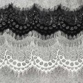 3Meters 10cm Black/White Voile Lace Trim Embroidered Ribbon Eyelash Fabric DIY Wrapping Sewing Clothing Lace Ribbon Accessories
