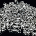 100pcs / Lot 1 # -8 # Stainless Steel Solid Connector Ball Bearing Rolling Swivel Lure Fishing Tools Tackle Accessories Pesca
